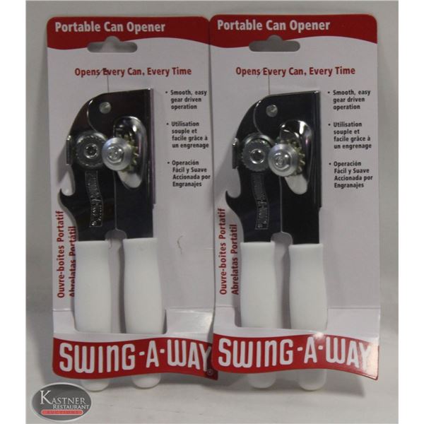 FOCUS PORTABLE WHITE CAN OPENER, SWING-A-WAY