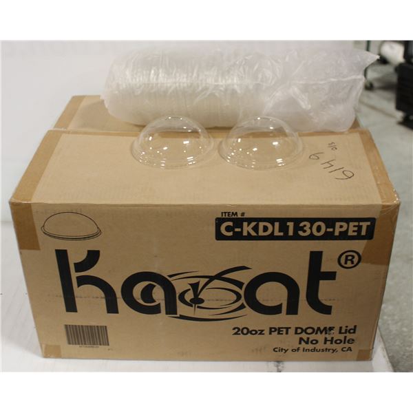 20 OZ CLEAR PLASTIC DOME LID NO HOLE