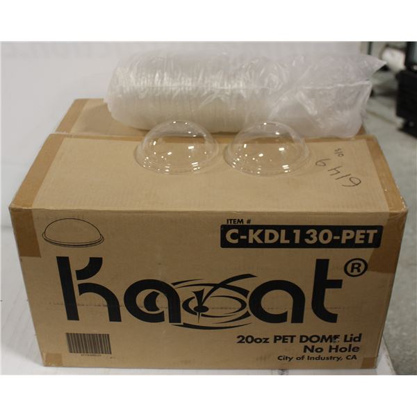 20 OZ CLEAR PLASTIC DOME LID NO HOLE