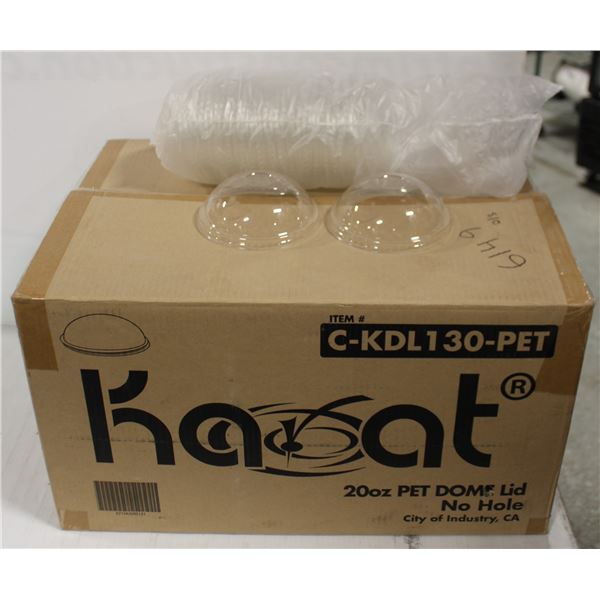 20 OZ CLEAR PLASTIC DOME LID NO HOLE