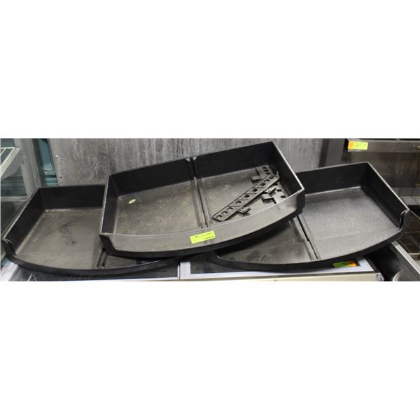 PAIR OF 2 POLY CARB DISPLAY BINS