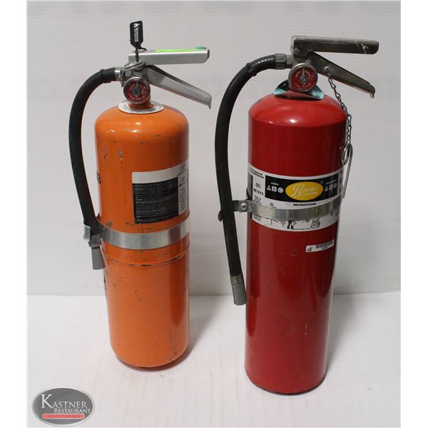 LOT OF 2  X 10LBS CHARGED FIRE EXTINGUISHER