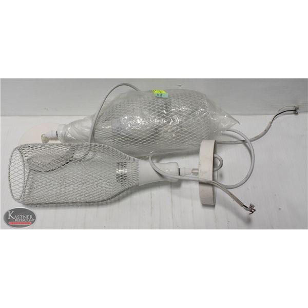 PAIR OF METAL LIGHT FIXTURES