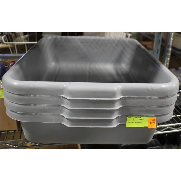 LOT OF 4 BUS BINS