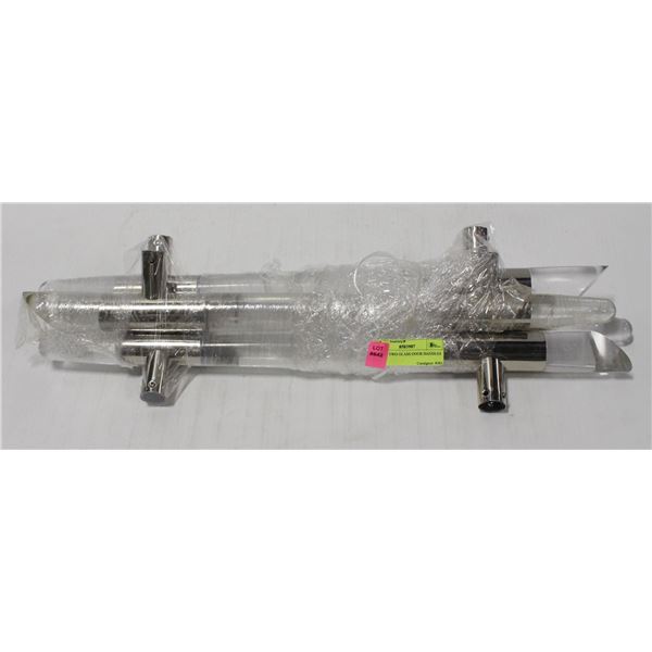 LOT OF TWO ACRYLIC DOOR HANDLES