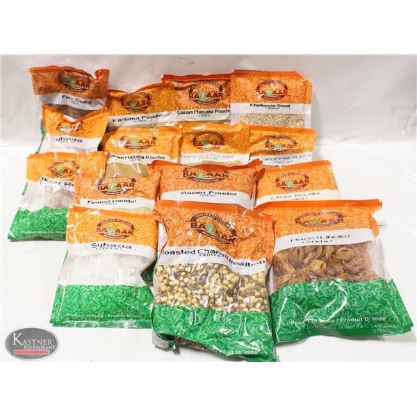 FLAT OF 15 PACKS OF ASSORTED SPICES