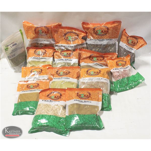 FLAT OF 15 PACKS OF ASSORTED SPICES