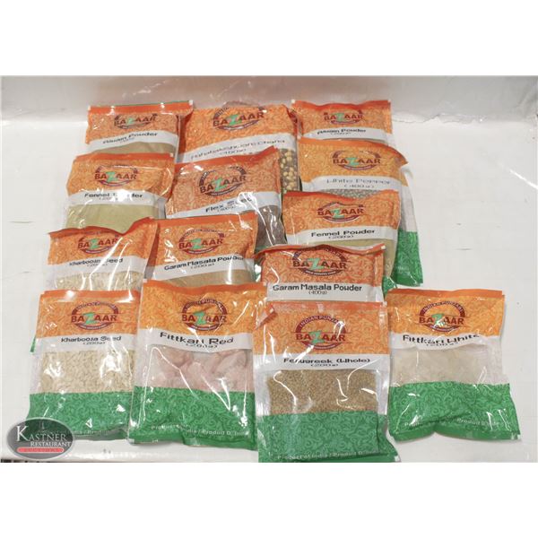 FLAT OF 15 PACKS OF ASSORTED SPICES
