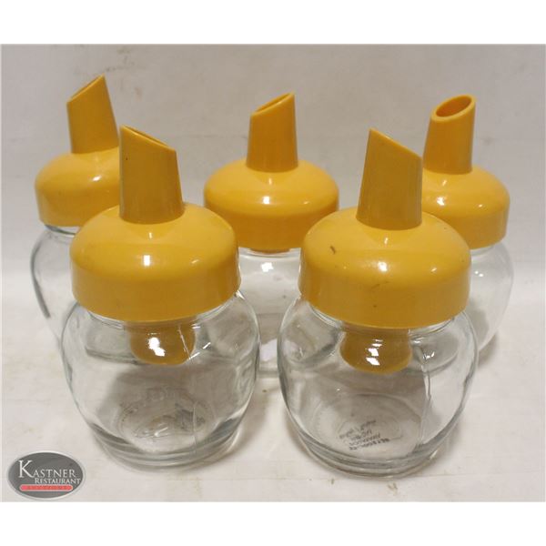 LOT OF 5 HONEY DISPENSER