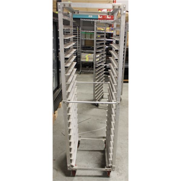 BAKERS RACK ON CASTORS 21"X26"X71"
