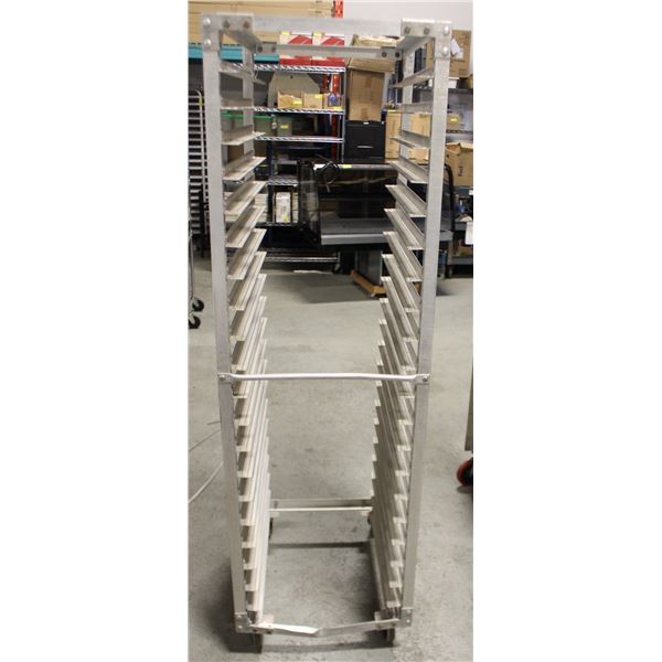 BAKERS RACK ON CASTORS 21"X26"X70"