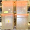 Image 1 : LOT OF 4 CAMBRO FOOD GRADE CONTAINERS /W LIDS