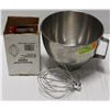 Image 1 : KITCHEN AID S/S MIXING BOWL /W NEW WHIP ATTACHMENT
