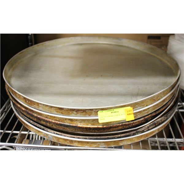 LOT OF 6 EXTRA LARGE 18" PIZZA PANS