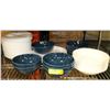 Image 1 : LOT OF ASSORTED BLUE SOUP BOWLS & PLATES