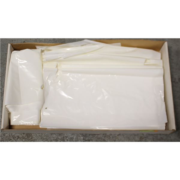 CASE OF LARGE WHITE PLASTIC BAGS 20"X20"