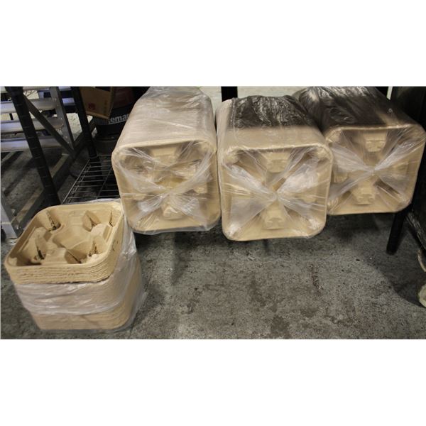 3 AND A HALF SLEEVES OF TO GO CARDBOARD DRINK TRAYS