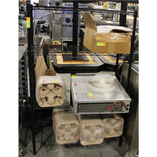 STORAGE RACK /W FOUR ADJUSTABLE SHELVES