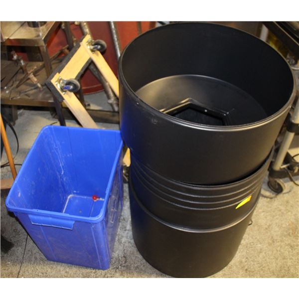 COMMERCIAL ZONE WASTE RECEPTACLE AND RECYCLE BIN