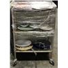 Image 1 : 3 TIER SERVICE CART /W ASSORTED SERVING DISHES