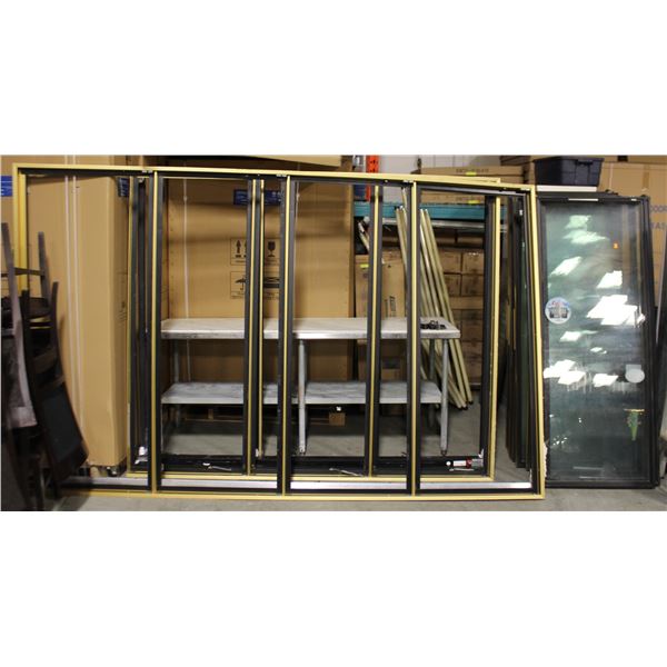 LOT OF COMMERCIAL WALK IN COOLER GLASS DOORS