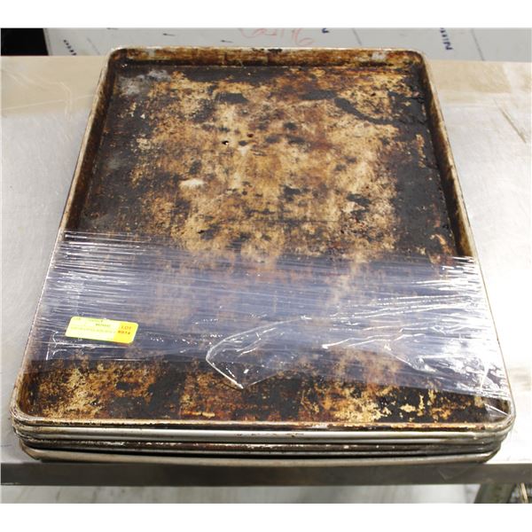 LOT OF 6 FULL SIZE BUN PANS