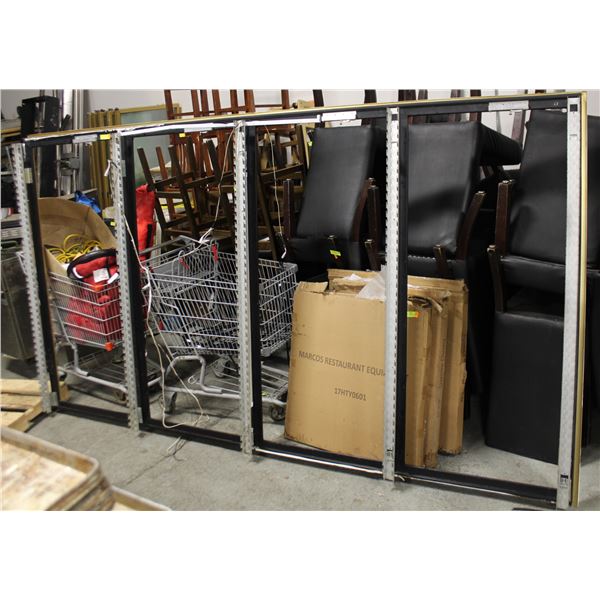 WALK IN COOLER DOOR FRAME W/ GLASS DOORS