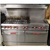 Image 1 : VULCAN COMBINATION RANGE, 6 BURNERS W/ 24" GRIDDLE