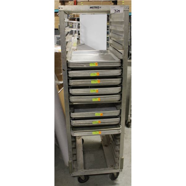 BAKERS RACK ON CASTORS 21.5"X29"X69.5"