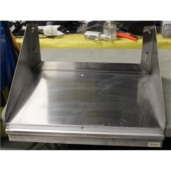 2' WIDE STAINLESS MICROWAVE SHELF W/ ORDER RAIL