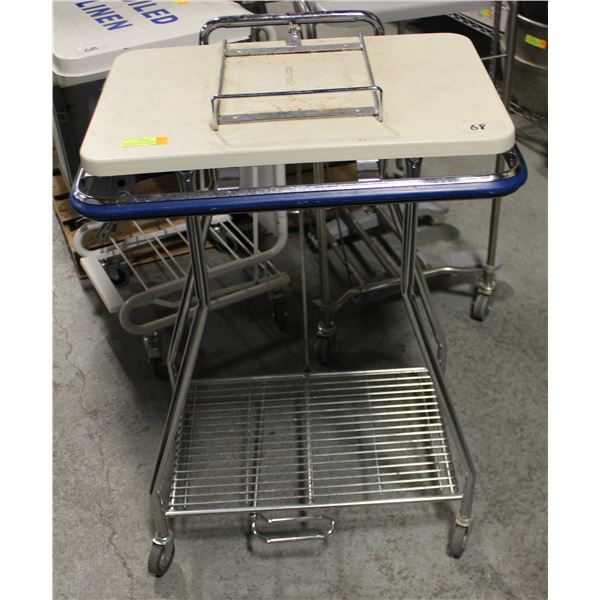 CARIALL DOUBLE HAMPER ON CASTORS W/ FOOT PEDAL