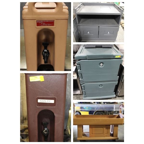 FEATURED LOTS: CAMBRO CARRIERS & BUFFET TABLES