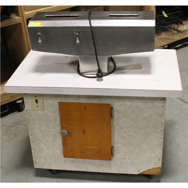 ELECTRIC PASTA ROLLER ON CASTORS