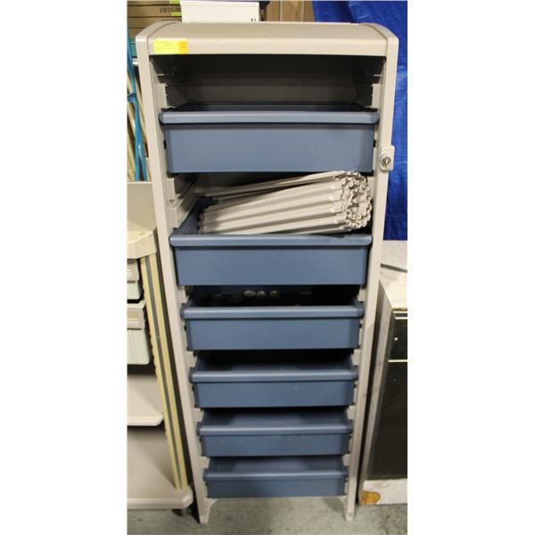 HERMAN MILLER PLASTIC ROLLING DOOR CABINET