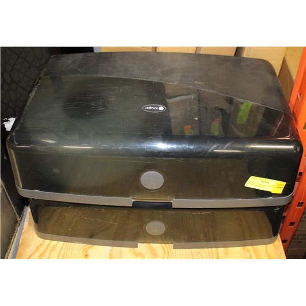 LOT OF 2 DOUBLE BATHROOM TISSUE DISPENSERS