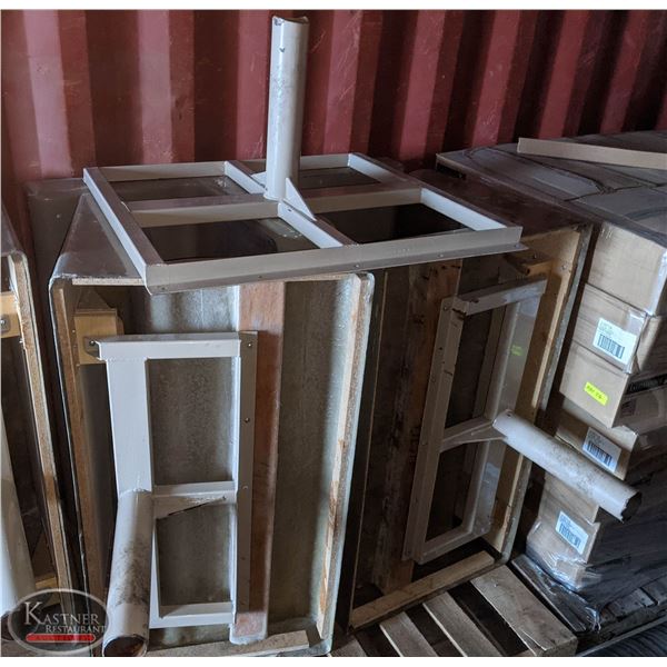 LARGE LOT OF ASSORTED FIBERGLASS BOOTH SECTIONS