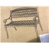 Image 2 : PATIOFLARE BRONZE CAST ALUMINUM 2 SEAT OUTDOOR PATIO BENCH STYLE 2