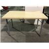 Image 2 : 3 BOXES OF EPSON THERMAL ROLLS, BEIGE 4 TIER PRODUCT STAND, WHITE TABLE TOP WITH LEGS & MAPLE