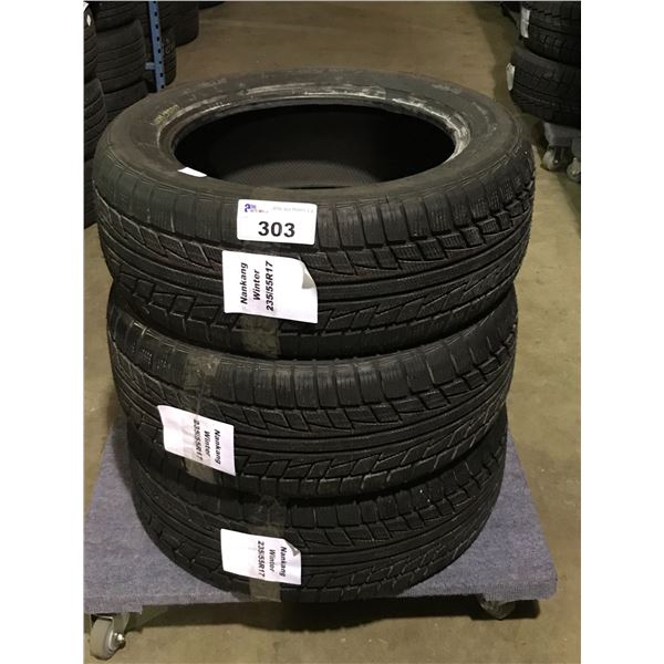 SET OF 3 NANKANG NK SNOW SV-2 235/55 R17 103V XL WINTER PERFORMANCE VEHICLE TIRES