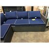 Image 2 : PATIOFLARE 13974509 2 PCS VERANDA GREY PLASTIC RATTAN OUTDOOR PATIO SECTIONAL SOFA WITH CUSHIONS