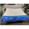 Image 1 : SIMMONS CREAM FABRIC 3 SEAT SOFA WITH BEAUTYREST HIDE-A-BED SOFA SIZE 78"W X 35"D X 35"H