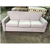 Image 2 : SIMMONS CREAM FABRIC 3 SEAT SOFA WITH BEAUTYREST HIDE-A-BED SOFA SIZE 78"W X 35"D X 35"H
