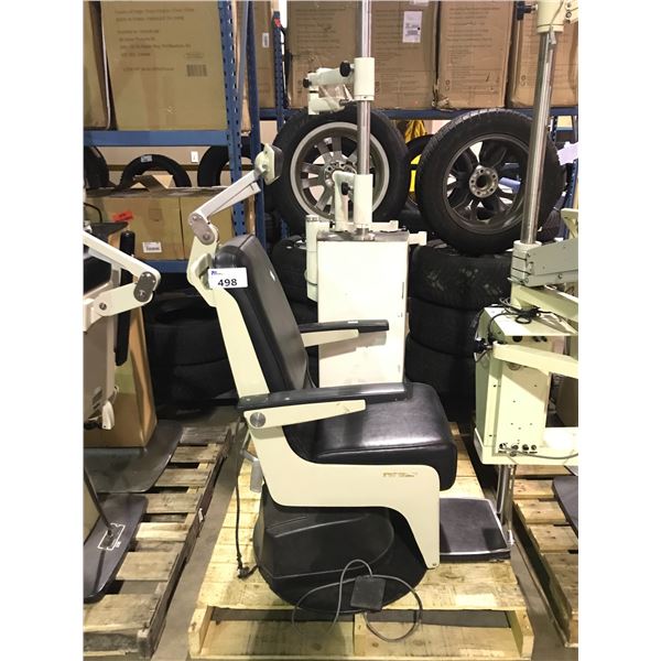 AO 14200 ELECTRIC ADJUSTABLE OPTOMETRY PATIENT CHAIR, & BAUSCH & LOMB COMMERCIAL