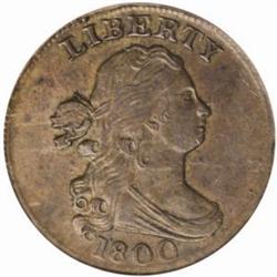 1800 Half Cent. C-1, B-1b. Rarity-1 MS63BN (PCGS)