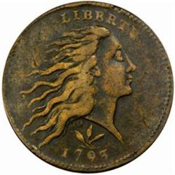 1793 Wreath Cent. Vine & Bars Edge VF20 PCGS. OGH