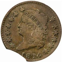 1814 Classic Cent. Clipped Planchet-VF25 (PCGS)