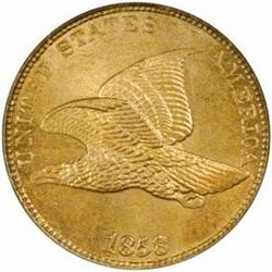 1858 Flying Eagle Cent. Large Letters MS65 (NGC)
