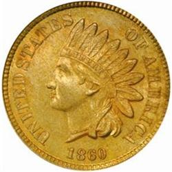1860 Indian Cent. Pointed Bust MS65 PCGS.
