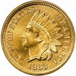 1863 Indian Cent. MS65 (PCGS).