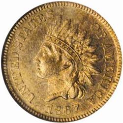 1867 Indian Cent. PR64 RB (NGC).